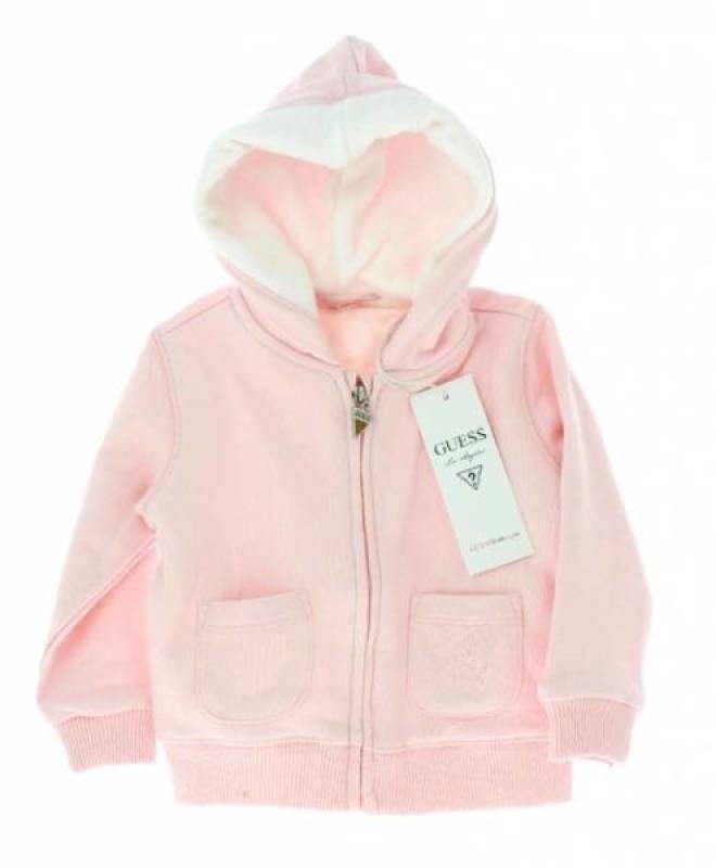 Guess Enfant Gilet à capuche rose 12 mois, Livraison Gratuite 24/48h