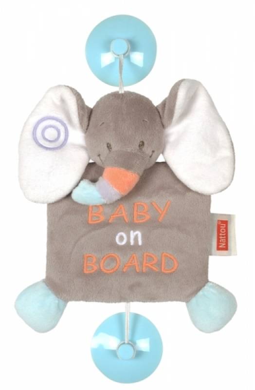 Nattou Ventouse Baby On Board Elephant Bubbles Livraison Gratuite 24 48h