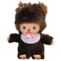 Monchhichi Bébichhichi Fille Bavoir Rose -16 cm