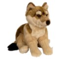 Gipsy Peluche Loup Allongée Marron - 30 cm