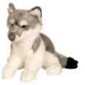 Gipsy Peluche Loup Allongée Gris - 30 cm