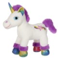 Peluche Licorne Licabella Sparkle Sonore Blanche et Mauve 30 cm Gipsy