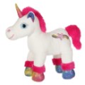 Gipsy  Peluche Licorne Licabella Sparkle Sonore Blanche et Fushia 30 cm