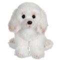 Gipsy Peluche Chien Caniche Blanc Floppipup - 22 cm