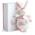 Doudou et Compagnie Peluche Musicale Lapin Fleurs Poudre de Perlidoudou