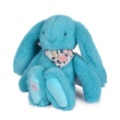 Peluche Lapin Fleurette Turquoise - 25 cm Doudou et Compagnie