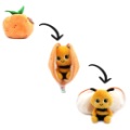 Peluche Réversible Mandarine Abeille Buzzet Flipetz Les Déglingos