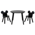 Table et Chaises Noires Mickey Disney Home
