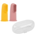 Set de 2 Brosses à Dents Rose et Ocre Silicone Nattou