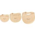 Lot 3 Bavoirs Coton Biologique Naissance Beige Bébé Chocolat