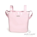 Pasito A Pasito Sac à Langer Simili-cuir Tweed Baby Vernis Rose