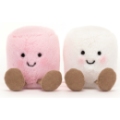 Jellycat Peluche Marshmallows Rose et Blanc Amuseable