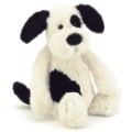 Jellycat Peluche Chien Bashfuls Noir et Blanc - 31 cm