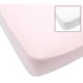 Babycalin Lot de 2 Draps Housse Blanc et Rose - 70x140 cm