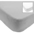Babycalin Lot de 2 Draps Housse Blanc et Gris- 60x120 cm