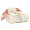 Doudou Couverture Lapin Crème Bashful Blossom Baby Jellycat