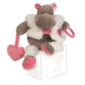 Babynat Peluche Pantin Activités Hippopotame Zoé - 25 cm