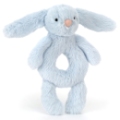 Peluche Hochet Lapin Bleu Bashful Baby Jellycat