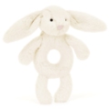 Peluche Hochet Lapin Crème Bashful Baby Jellycat