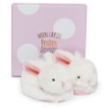 Doudou et Compagnie Chaussons Lapin Bonbon Rose