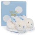 Doudou et Compagnie Chaussons Lapin Bonbon Bleu