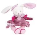 Peluche Hochet Lapin Cerise - 19 cm sans boite Doudou et Compagnie