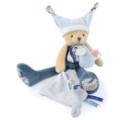 Doudou et Compagnie Peluche Pantin Ours Bleu 3 Histoires