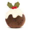 Jellycat Peluche Mini Gâteau Pudding de noël Festive