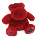 Histoire d Ours Peluche Hippo Kiss Rouge - 25 cm