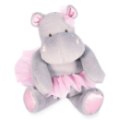 Histoire d Ours Peluche Hippopotame Tutu Gris Perle - 18 cm