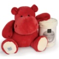Peluche Et Plaid Hippo Chill Rouge Histoire d Ours