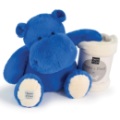 Peluche Et Plaid Hippo Chill Bleu Royal Histoire d Ours