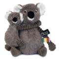 Peluche Koala Trankilou Maman et Bebe Gris Ptipotos Les Déglingos