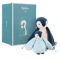 Kaloo Peluche Maman Bébé Manchots Bleu Complices
