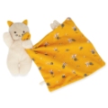 Kaloo Doudou Chat Jaune Carré Douceur
