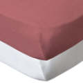 Lot de 2 Draps Housse Terracotta et Blanc 60x120 cm Babycalin