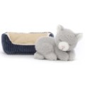 Jellycat Peluche chat et son panier Napping Nipper