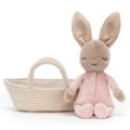 Jellycat Peluche Lapin et son Couffin Rock a Bye