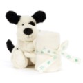 Doudou Chien Noir et Crème Bashful Baby Jellycat