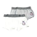 IKKS Lot de 2 Boxers Gris et Blanc - 6 ans