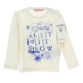 Guess Enfant Tee-Shirt Ivoire Manches Longues Fille 3-6 Mois