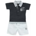 Absorba Ensemble Polo et Short Anthracite 6 mois