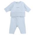 Ensemble Tee-Shirt et Pantalon Bleu Coton Biologique 6 Mois Absorba