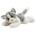 Anima Peluche Chat Gris Couché 30 cm