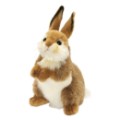 Hansa Peluche Lapin Beige Dressé - 32 cm