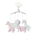 Trousselier Mobile Musical Girafe et Eléphant Rose et Blanc