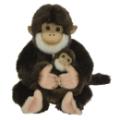 Nicotoy Peluche Singe et son bébé - 25 cm