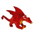 Peluche Dragon Rouge - 42 cm Hansa