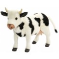 Hansa Peluche Vache Noire et Blanche Debout