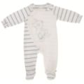 Noukies Pyjama Chat Iris Jersey Blanc Rayé Bleu - 6 mois